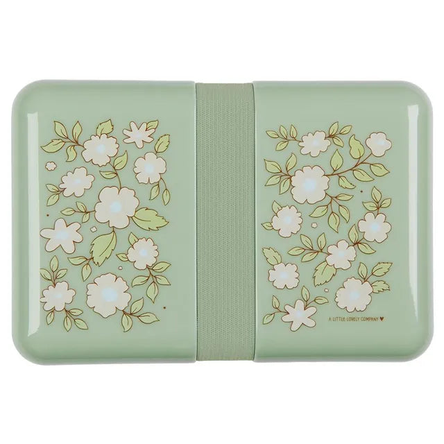 Buy A Little Lovely Company 1 Compartment Lunch Box Blossoms Sage | Yallatoys.com