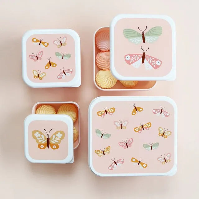 Buy A little Lovely Company Lunch And Snack Box Set Butterflies | Yallatoys.com