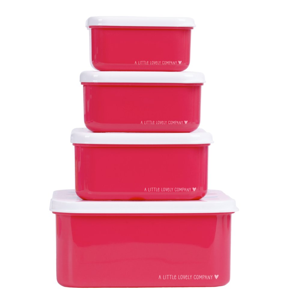 Buy A Little Lovely Company Set of Four Snack Boxes Cherries | Yallatoys.com