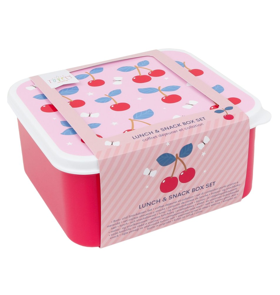 Buy A Little Lovely Company Set of Four Snack Boxes Cherries | Yallatoys.com