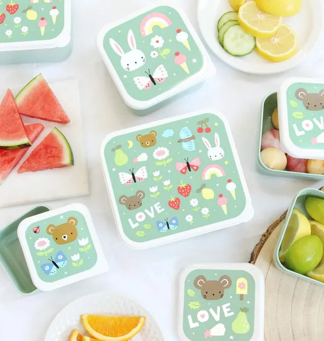 Buy A little Lovely Company Lunch And Snack Box Set Joy | Yallatoys.com