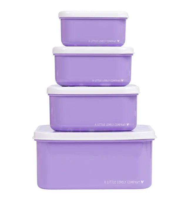 Buy A Little Lovely Company Lunch And Snack Box Set Unicorn Dreams 4 Pcs | Yallatoys.com