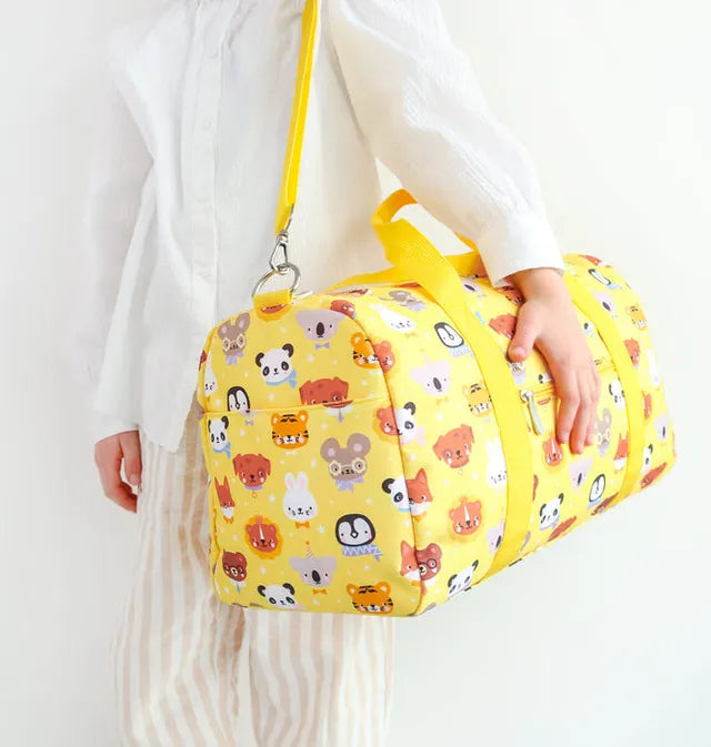Buy A little Lovely Company Animal Friends Printed Travel Bag Yellow | Yallatoys.com