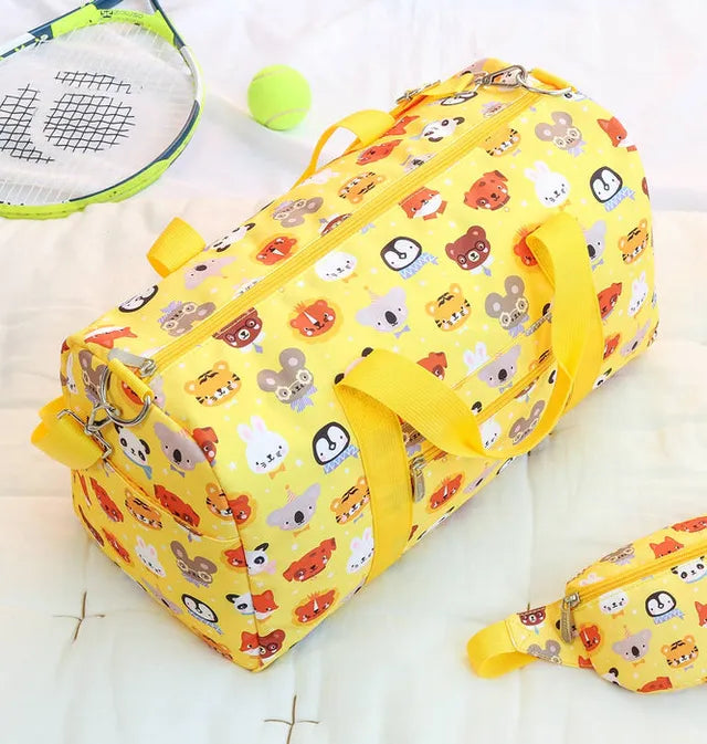 Buy A little Lovely Company Animal Friends Printed Travel Bag Yellow | Yallatoys.com
