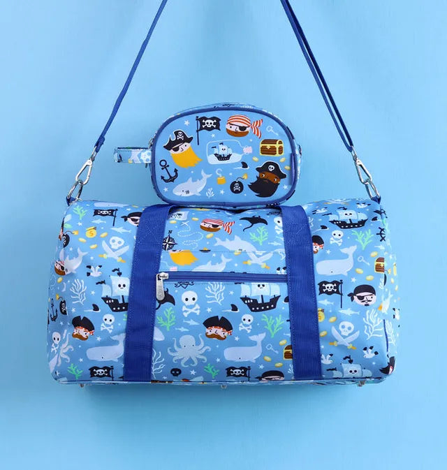 Buy A little Lovely Company Pirates Print Travel Bag Blue | Yallatoys.com