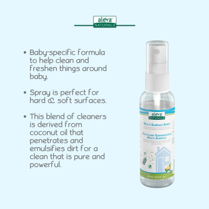 Aleva Naturals Multi-Surface Spray Travel Size 60 ml Aleva Naturals Yallatoys