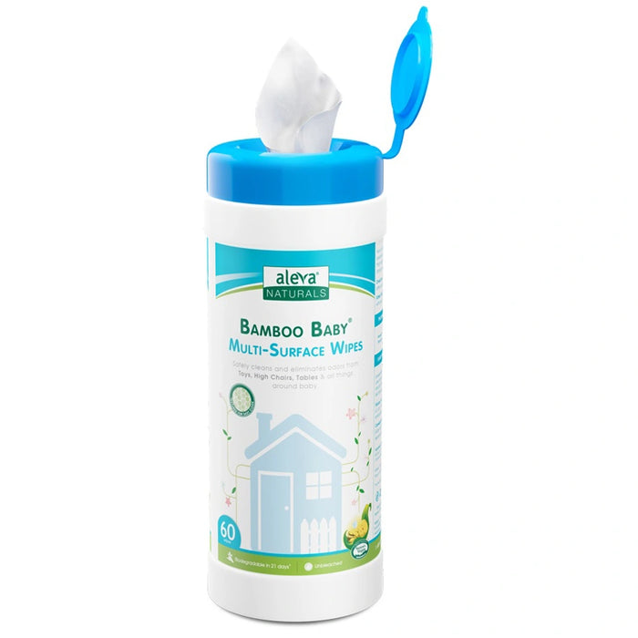 Aleva Naturals Bamboo Baby Multi Surface Wipes 60pcs Aleva Naturals Yallatoys