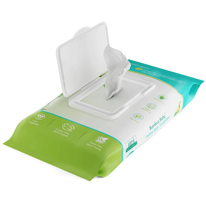 Aleva Naturals Bamboo Baby Instant Bath Towelettes 25pcs Aleva Naturals Yallatoys