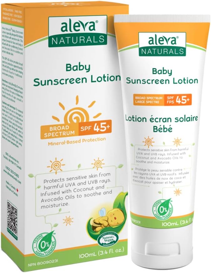 Aleva Naturals Baby Sunscreen SPF 45+ Lotion 100ml Aleva Naturals Yallatoys