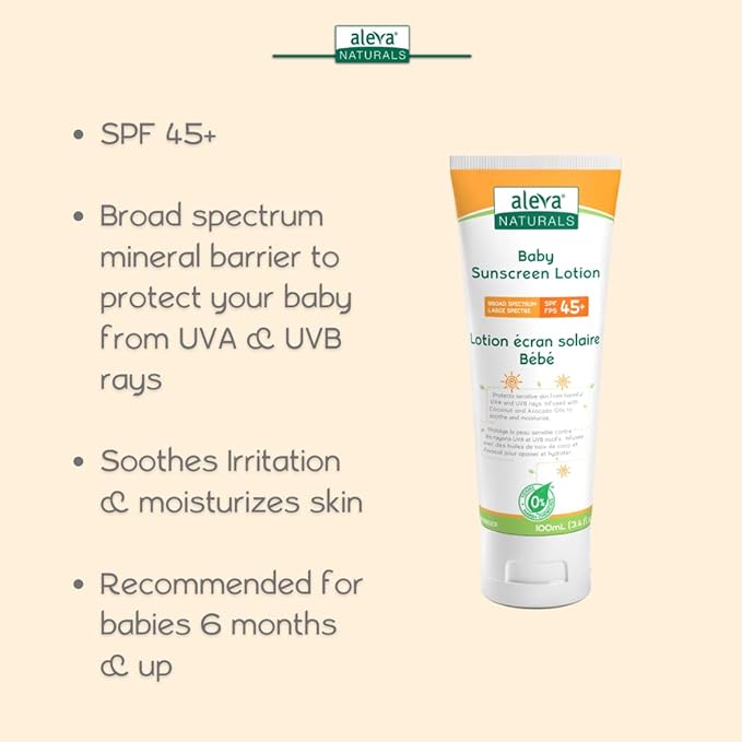 Aleva Naturals Baby Sunscreen SPF 45+ Lotion 100ml Aleva Naturals Yallatoys