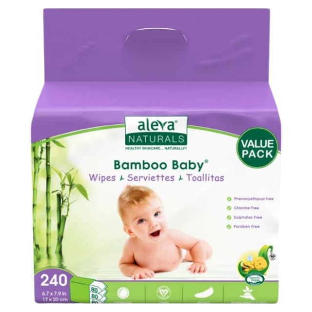 Aleva Naturals Bamboo Baby Wipes Club Pack 240pcs Aleva Naturals Yallatoys