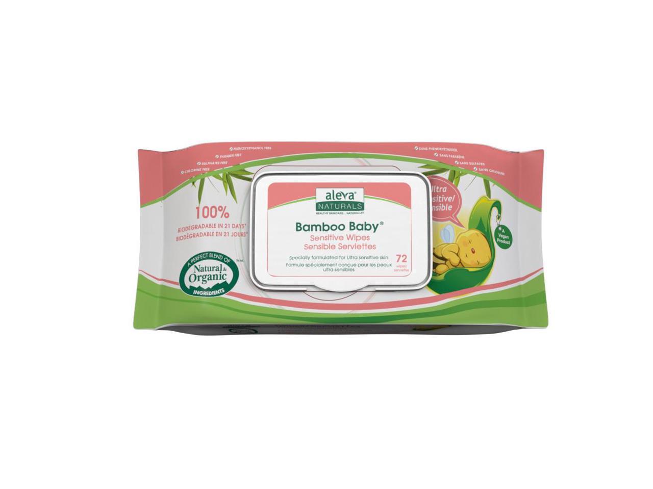 Aleva Naturals Bamboo Baby Sensitive Wipes 72pcs Aleva Naturals Yallatoys