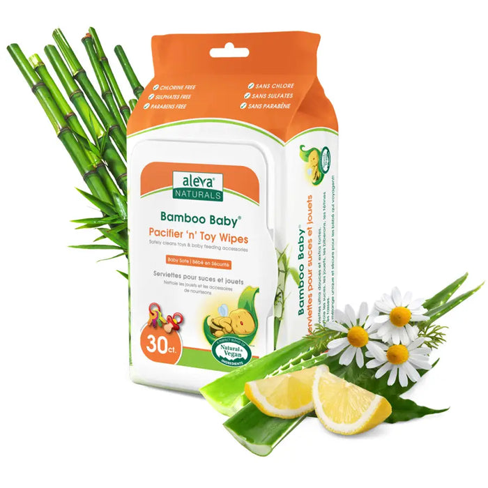 Aleva Naturals Bamboo Baby Specialty Pacifier & Toy Wipes 30pcs Aleva Naturals Yallatoys