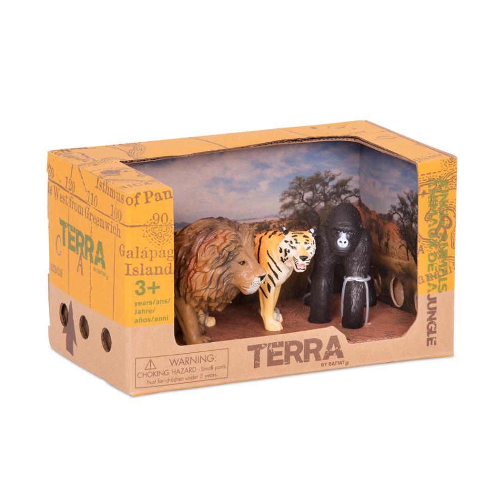 Buy Terra Jungle Animals Lion,Tiger & Gorilla | Yallatoys.com