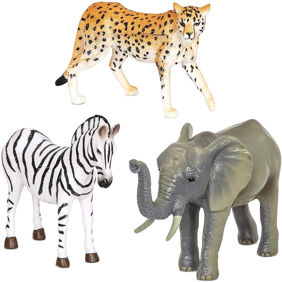Buy Terra Jungle Animals Zebra, Elephant & Cheetah Jungle Animal Toys | Yallatoys.com