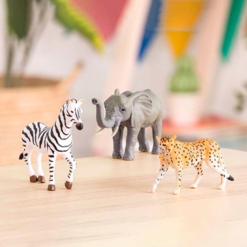 Buy Terra Jungle Animals Zebra, Elephant & Cheetah Jungle Animal Toys | Yallatoys.com
