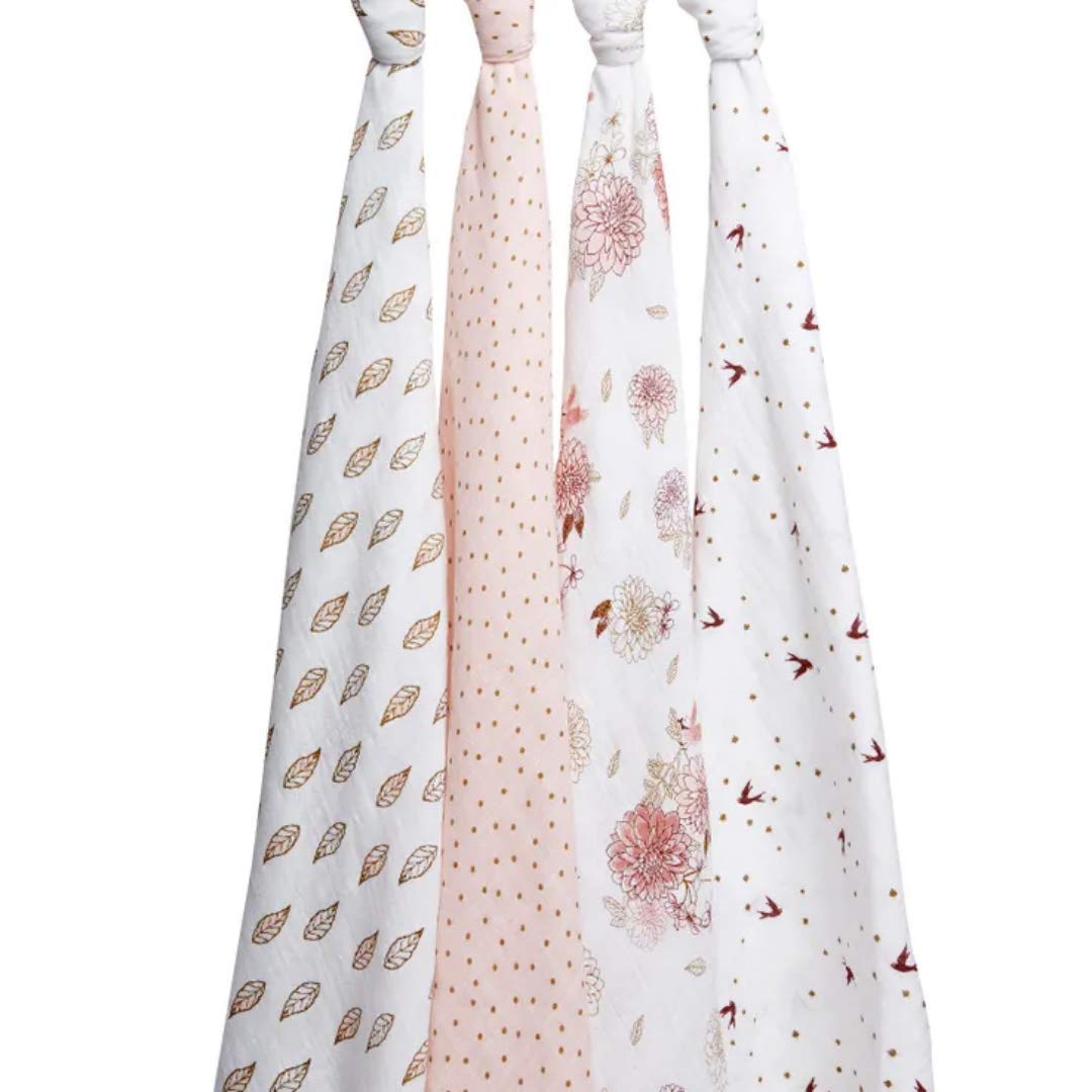 Aden + Anais Cotton Muslin Large Swaddles Dahlias 4pcs aden + anais Yallatoys