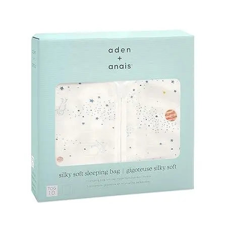 Aden + Anais Cotton 1.0 Tog Light Sleeping Bag Silky Soft Stargaze aden + anais
