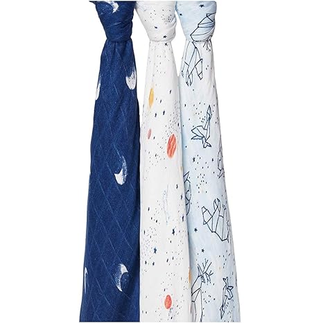Aden + Anais Silky Soft Large Swaddles Stargaze 3pcs aden + anais Yallatoys