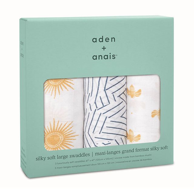 Aden + Anais Silky Soft Swaddles Golden Sun 3pcs aden + anais Yallatoys