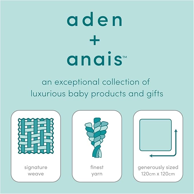 Aden + Anais Silky Soft Dream Blanket Stargaze aden + anais Yallatoys