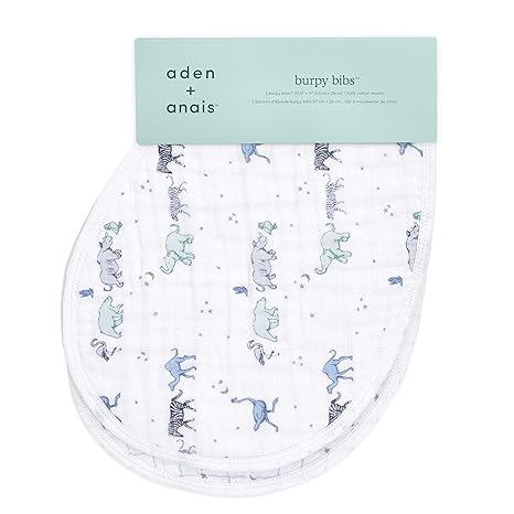Aden + Anais Cotton Muslin Burpy Bib Rising Star 2pcs aden + anais Yallatoys