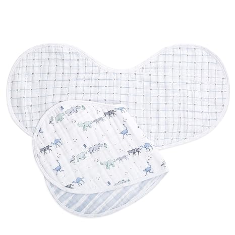 Aden + Anais Cotton Muslin Burpy Bib Rising Star 2pcs aden + anais Yallatoys