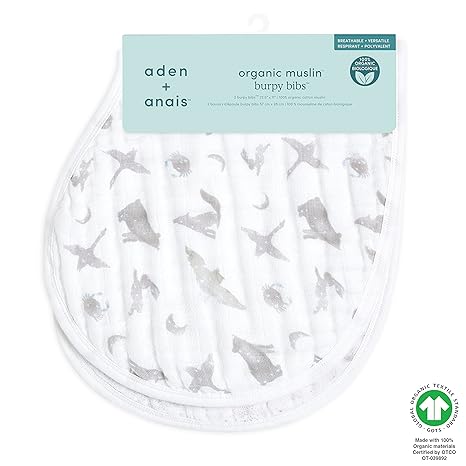 Aden + Anais Muslin Burpy Bib Map The Stars 2pcs aden + anais Yallatoys