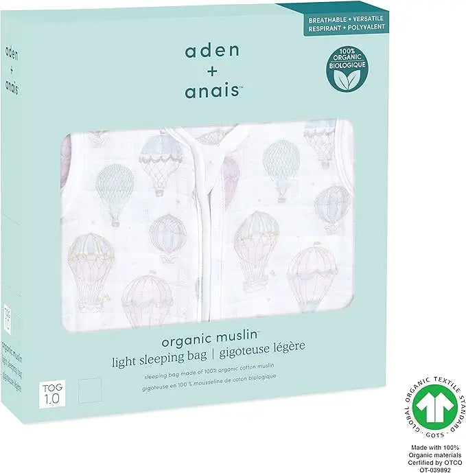 Aden + Anais Cotton 1.0 Tog Light Sleeping Bag Above The Clouds In The Sky aden + anais