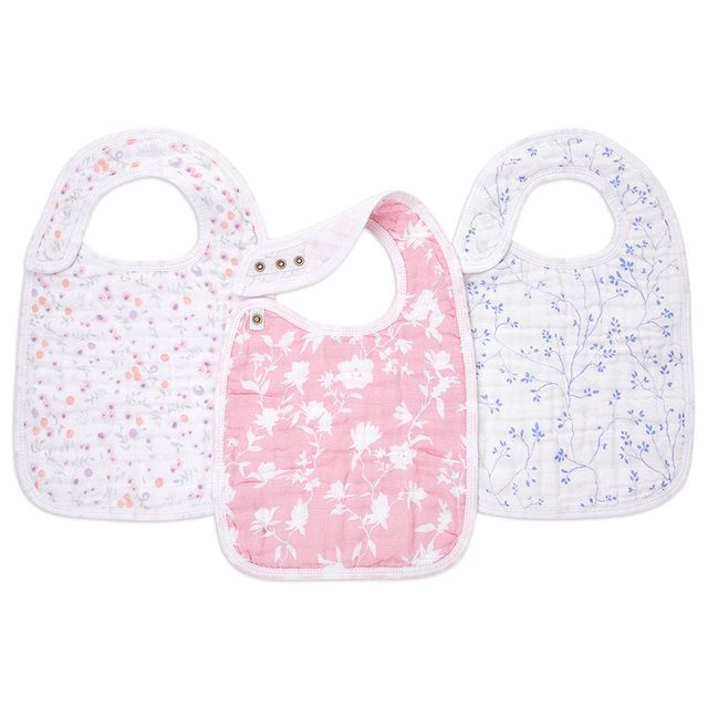 Aden + Anais Cotton Muslin Snap Bib Ma Fleur 3pcs aden + anais Yallatoys