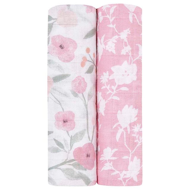 Aden + Anais Cotton Muslin Large Swaddles Ma Fleur 2pcs aden + anais Yallatoys