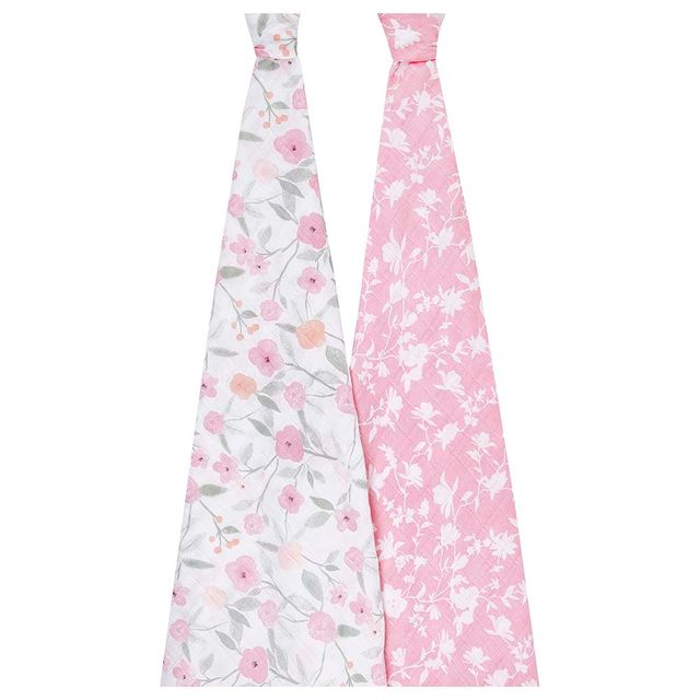 Aden + Anais Cotton Muslin Large Swaddles Ma Fleur 2pcs aden + anais Yallatoys