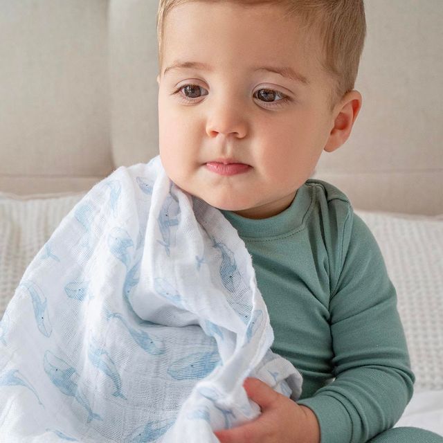 Aden + Anais Cotton Muslin Large Swaddles Oceanic 2pcs aden + anais Yallatoys
