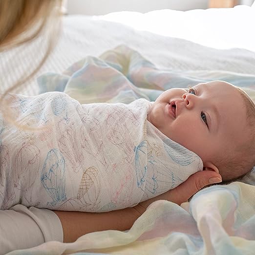 Aden + Anais Muslin Large Swaddles Above The Clouds 2pcs aden + anais Yallatoys