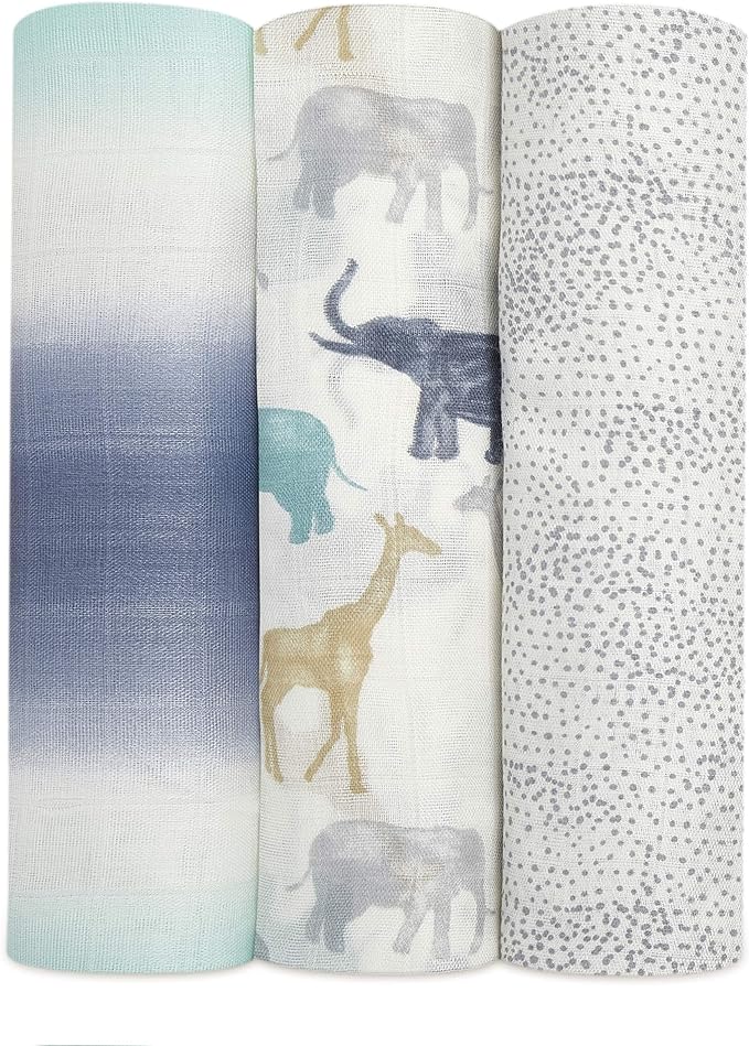 Aden + Anais Silky Large Swaddles Soft Expedition 3pcs aden + anais Yallatoys