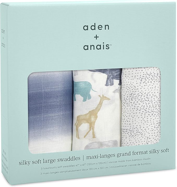 Aden + Anais Silky Large Swaddles Soft Expedition 3pcs aden + anais Yallatoys