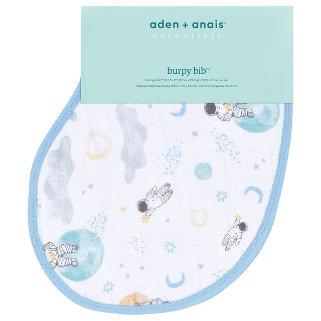 Aden + Anais Essentials Muslin Baby Burpy Bib Space Explorers aden + anais Yallatoys