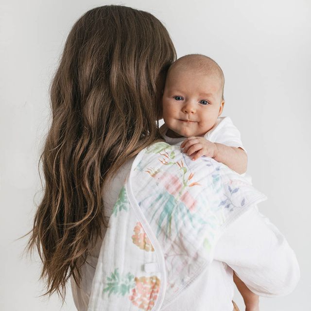 Aden + Anais Essentials Cotton Baby Burpy Bib Tropicalia aden + anais Yallatoys