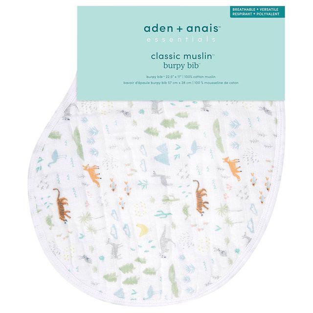 Aden + Anais Essentials Cotton Muslin Voyager Baby Burpy Bib aden + anais Yallatoys