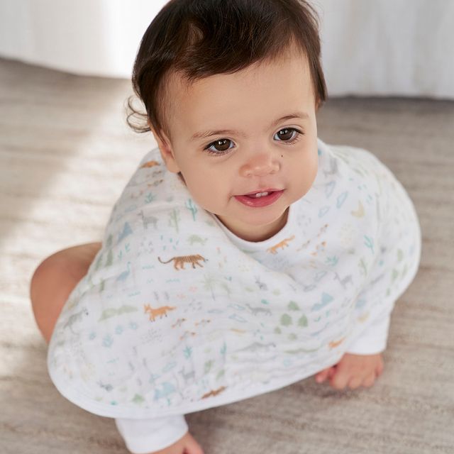 Aden + Anais Essentials Cotton Muslin Voyager Baby Burpy Bib aden + anais Yallatoys