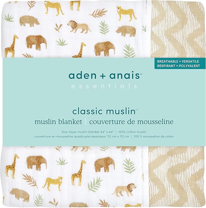 Aden + Anais Essentials Cotton Muslin Blanket Tanzania aden + anais Yallatoys