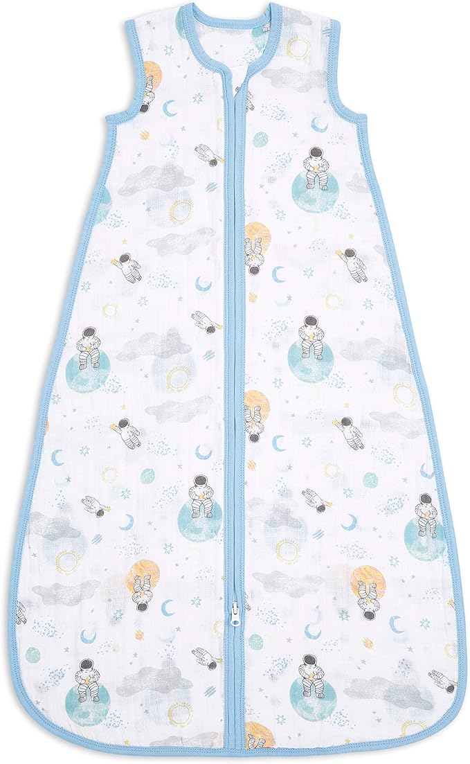 Aden + Anais Cotton 1.0 Tog Muslin Light Sleeping Bag Space Explorer 0-6m aden + anais Yallatoys