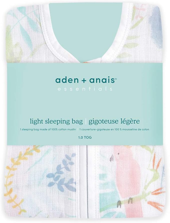 Aden + Anais Cotton 1.0 Tog Muslin Light Sleeping Bag Tropicalia 0-6m aden + anais Yallatoys