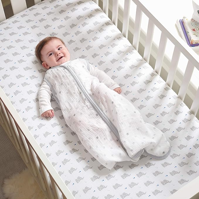 Aden + Anais Cotton 1.0 Tog Muslin Light Sleeping Bag Dusty 0-6m aden + anais Yallatoys
