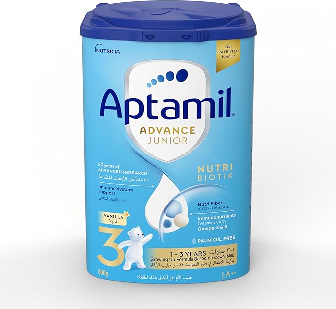 Aptamil Advance Junior 3 Nutri-Biotik Growing Up Formula Vanilla Flavour 1-3 Years 800g Aptamil Yallatoys
