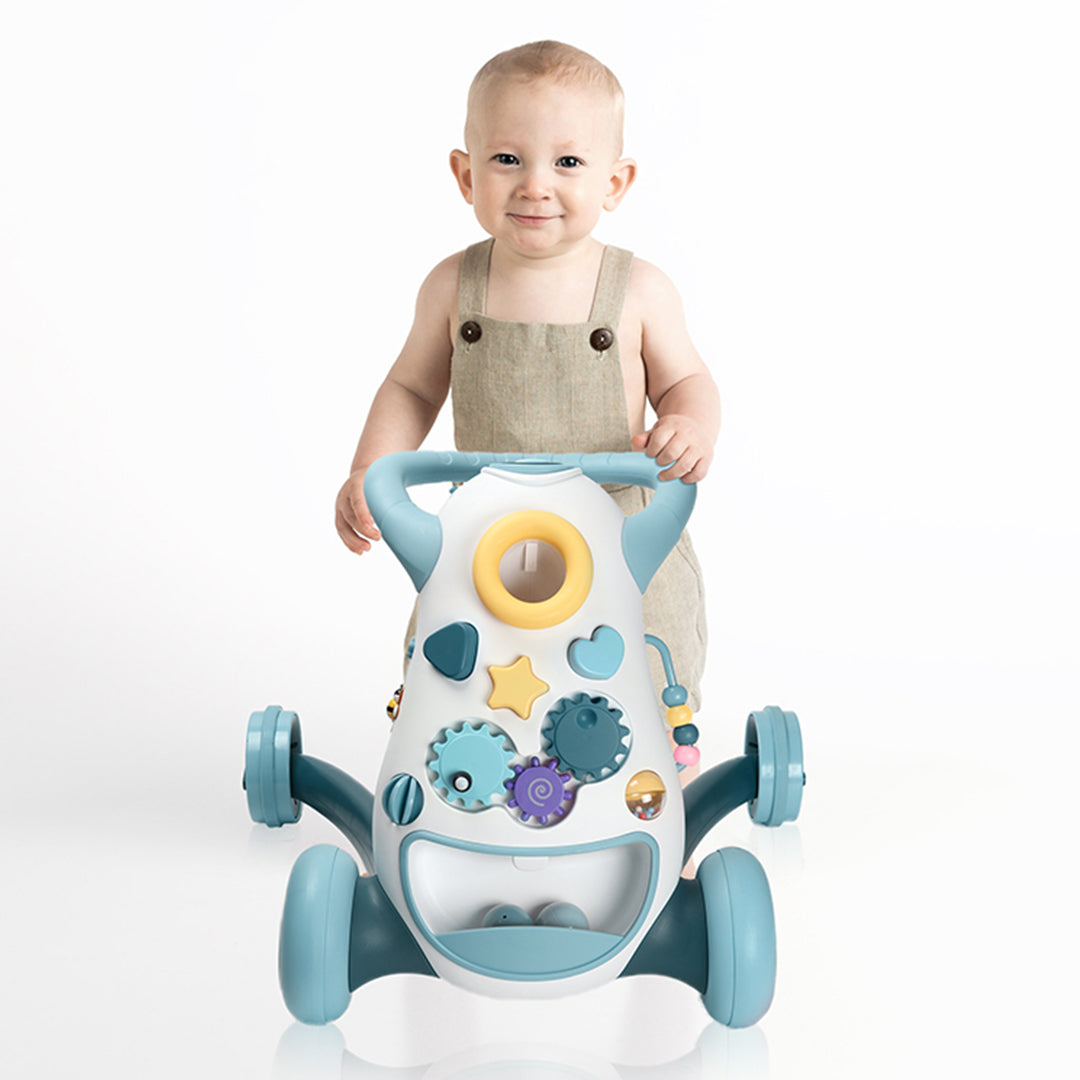 Buy Arolo Musical Baby Push and Pull Walker Blue | Yallatoys.com