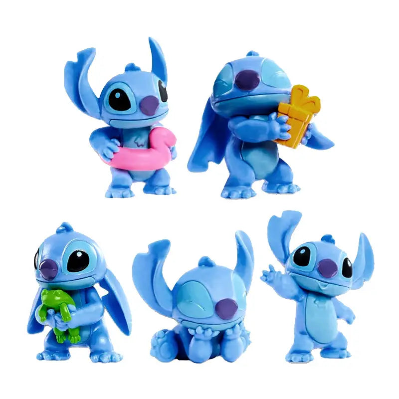 assorted Stitch toy figures