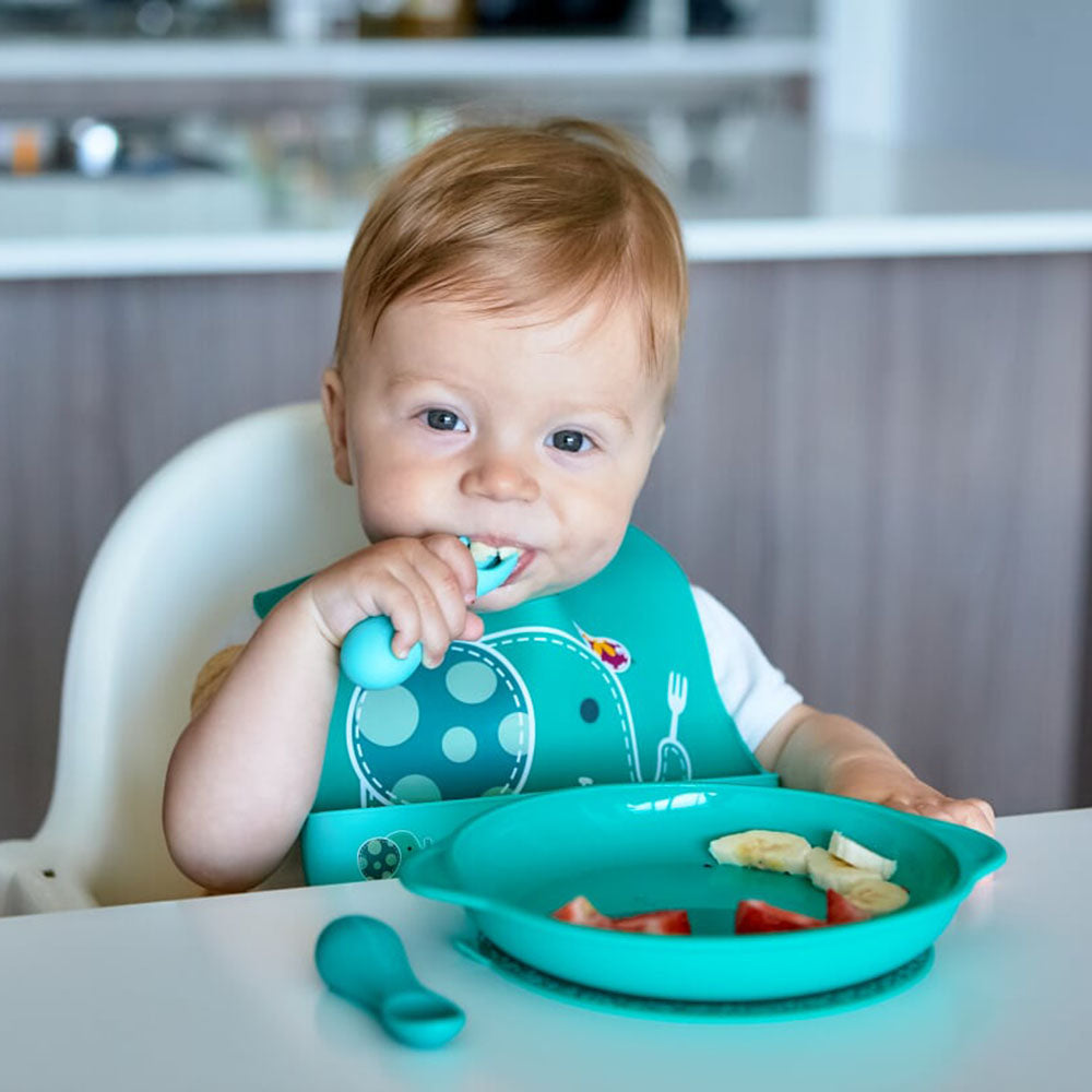 Marcus & Marcus Silicone Palm Grasp Spoon & Fork Set  - Ollie Marcus & Marcus Yallatoys