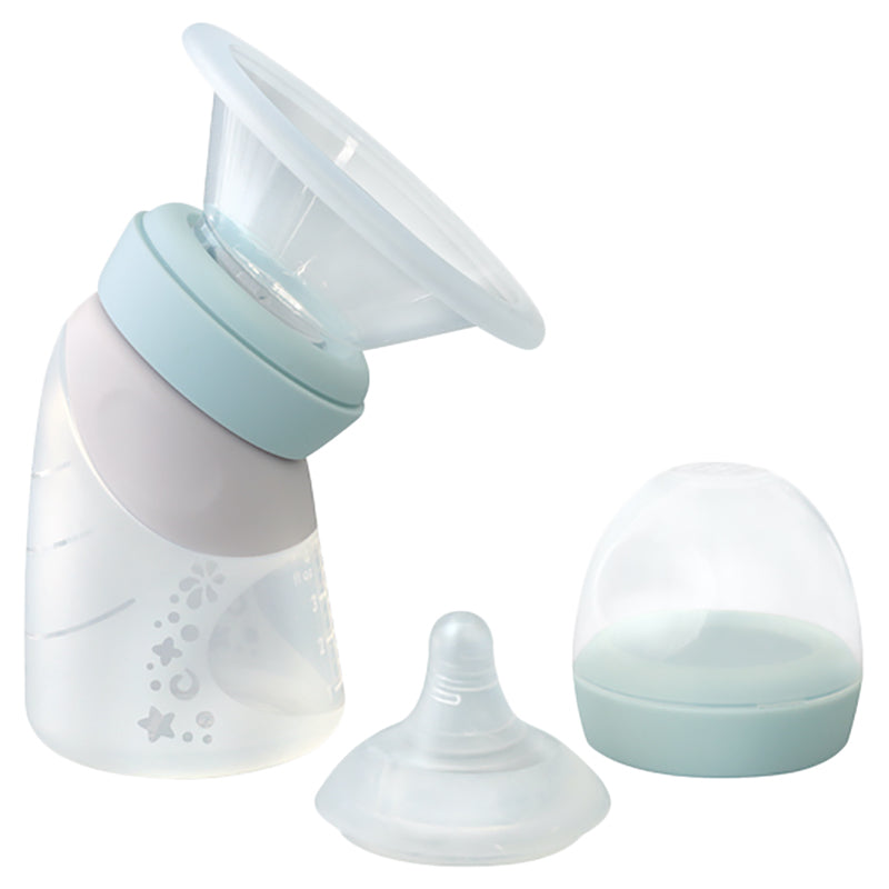 Marcus N Marcus  Silicone  Breast Pump And Angled Feeding Bottle Mint Marcus & Marcus Yallatoys