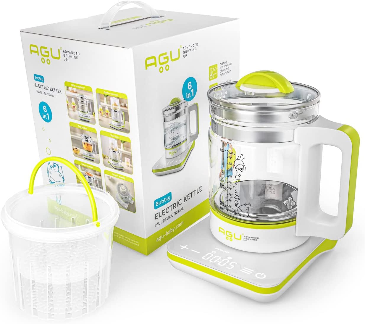 Agu Baby Multifunctional Electric Kettle Green White Agu Baby Yallatoys